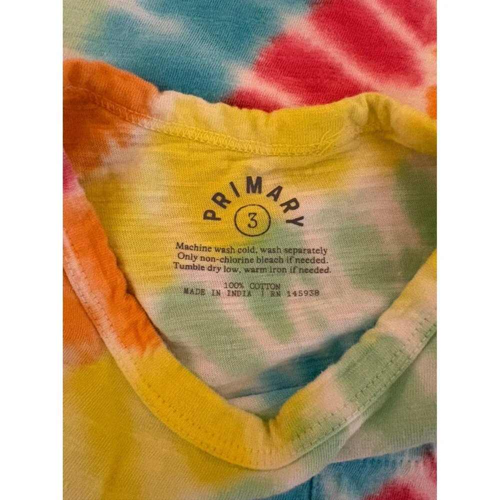 Primary Tie-Dye T-Shirt Pocket Dress, Sunburst, Size 3T